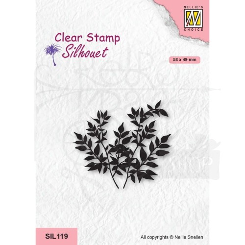 Stempel akrylowy Gałązki z listkami SIL119 Nellie's Choice