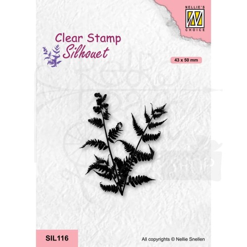 Stempel akrylowy Gałązki paproci SIL116 Nellie's Choice