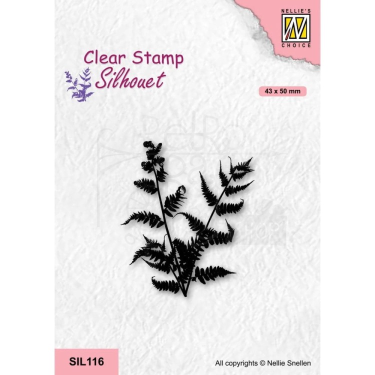 Stempel akrylowy Gałązki paproci SIL116 Nellie's Choice