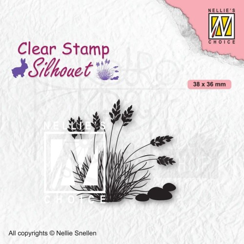 Stempel akrylowy Kwitnąca trawa SIL085 Nellie's Choice