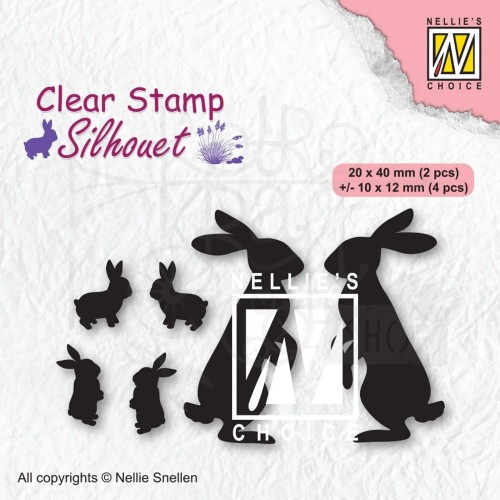 Stempel akrylowy Zajączki SIL082 Nellie's Choice