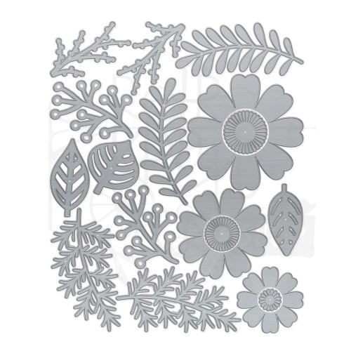 Wykrojnik Fabulous foliage Kwiaty gałązki i listki 4586E Tonic Studio