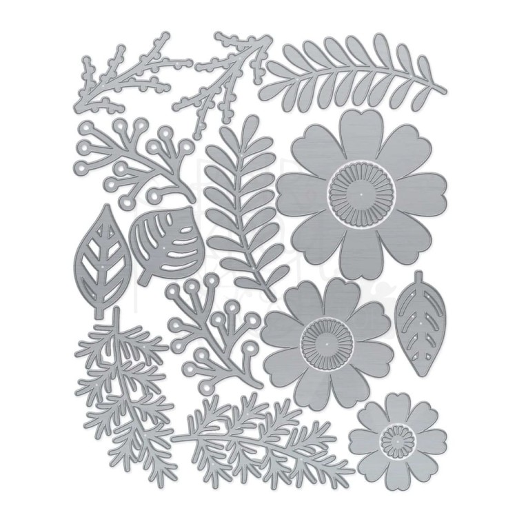 Wykrojnik Fabulous foliage Kwiaty gałązki i listki 4586E Tonic Studio