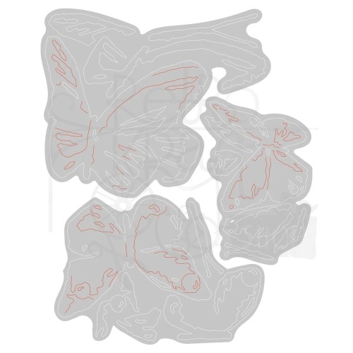 Wykrojnik Tim Holtz Thinlits Die Set Brushstroke Butterflies 665848 Sizzix