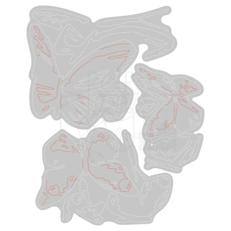 Wykrojnik Tim Holtz Thinlits Die Set Brushstroke Butterflies 665848 Sizzix