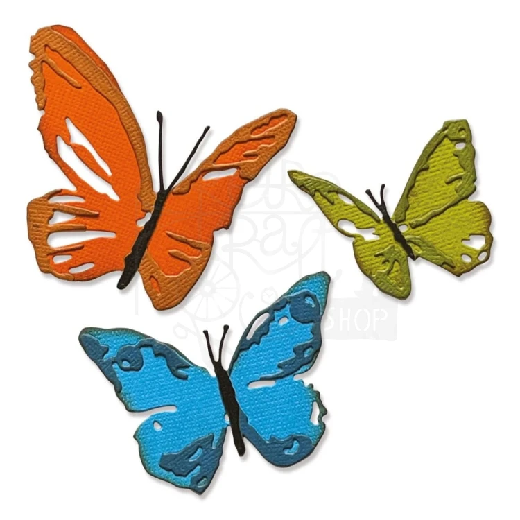 Wykrojnik Tim Holtz Thinlits Die Set Brushstroke Butterflies 665848 Sizzix