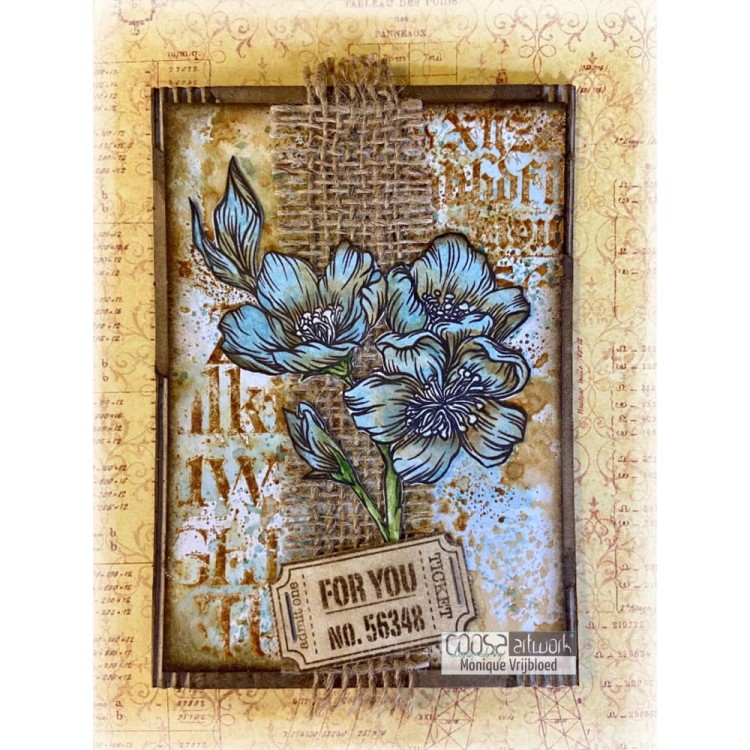 Stempel akrylowy Postal flowers 2 COS-114 COOSA Crafts
