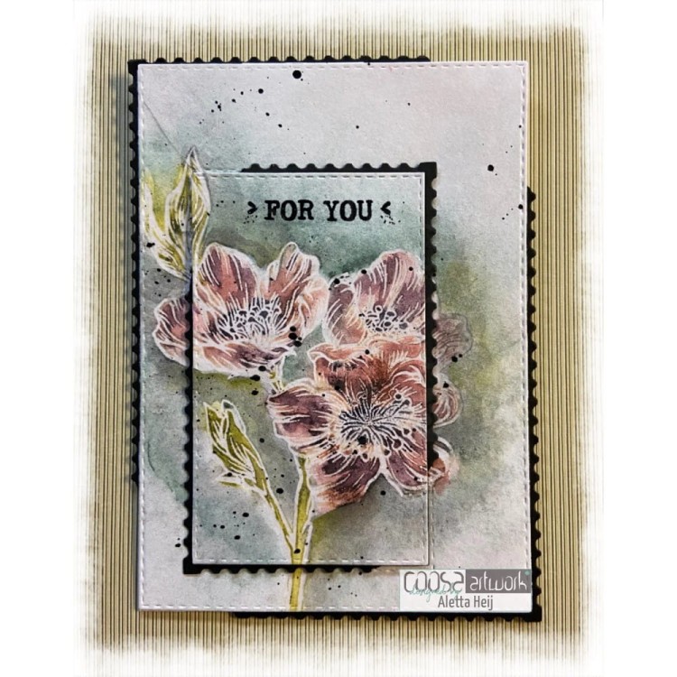 Stempel akrylowy Postal flowers 2 COS-114 COOSA Crafts