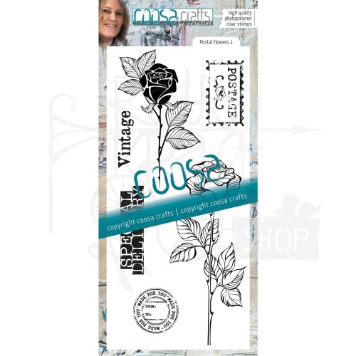 Stempel akrylowy Postal flowers 1 COS-113 COOSA Crafts