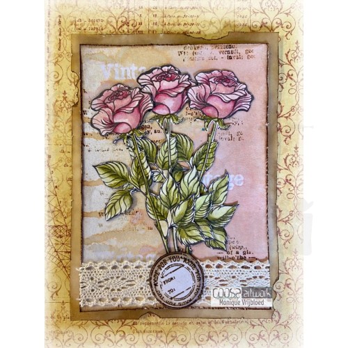 Stempel akrylowy Postal flowers 1 COS-113 COOSA Crafts