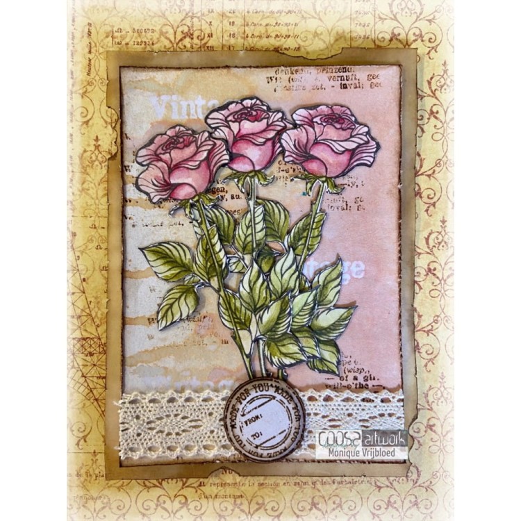 Stempel akrylowy Postal flowers 1 COS-113 COOSA Crafts