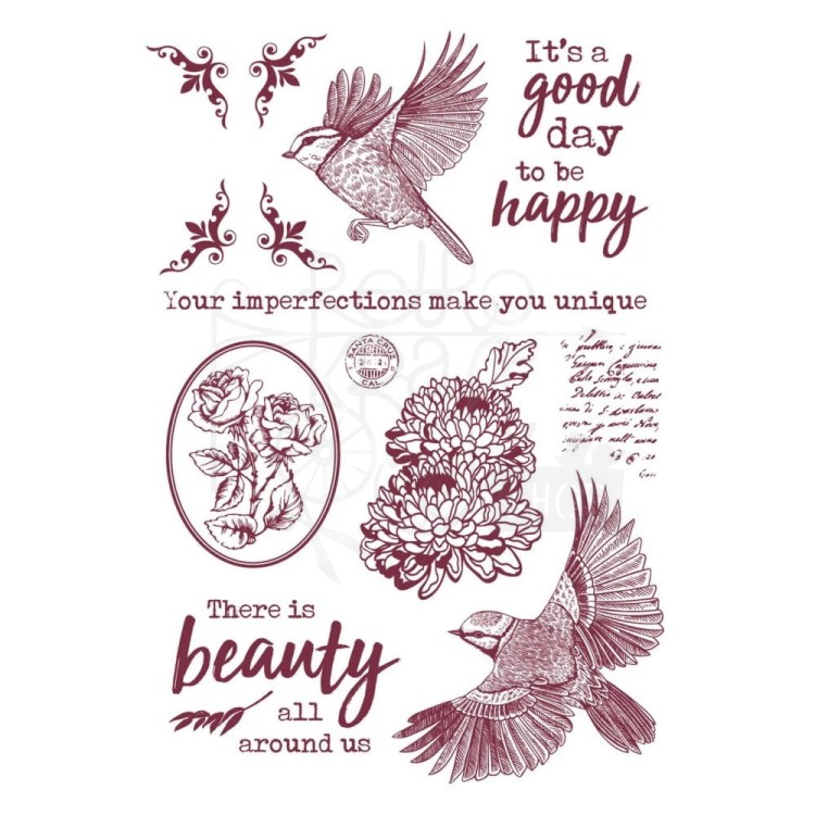 Rub-on transfer 15x21cm Inner Peace Quotes &amp; Vintage Elements 6 arkuszy JMA-IP-RUB03 Studio Light