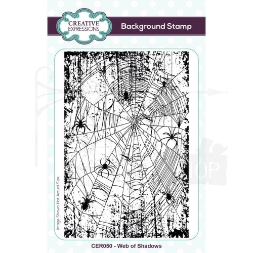 Stempel gumowy kauczukowy Web Of Shadows Pajęczyna i pająki CER050 Creative Expressions
