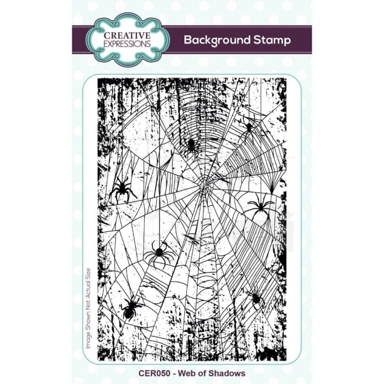 Stempel gumowy kauczukowy Web Of Shadows Pajęczyna i pająki CER050 Creative Expressions