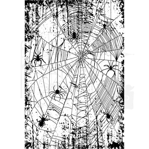 Stempel gumowy kauczukowy Web Of Shadows Pajęczyna i pająki CER050 Creative Expressions
