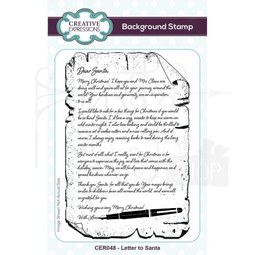 Stempel gumowy kauczukowy List do Świętego Mikołaja CER048 Creative Expressions