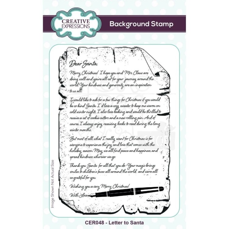 Stempel gumowy kauczukowy List do Świętego Mikołaja CER048 Creative Expressions