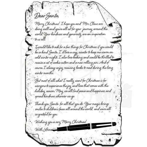 Stempel gumowy kauczukowy List do Świętego Mikołaja CER048 Creative Expressions