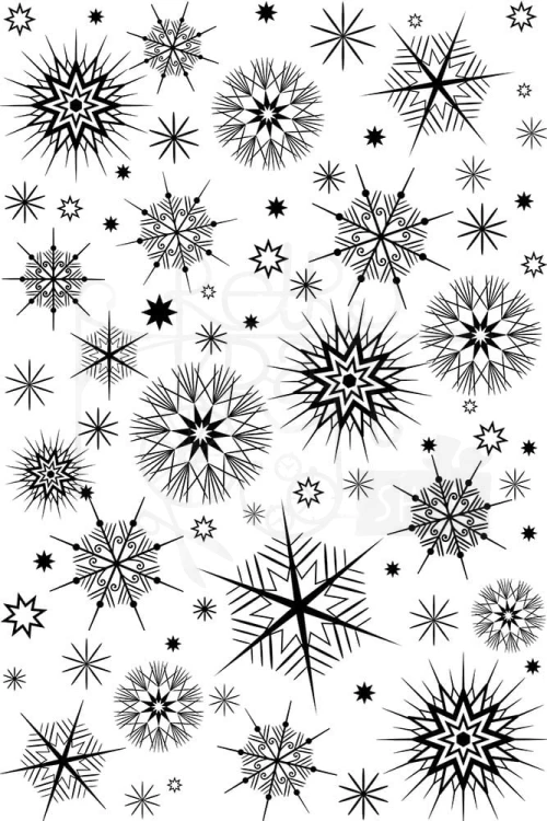 Stempel gumowy kauczukowy Kaleido-Snow Śnieżynkowe tło CER046 Creative Expressions