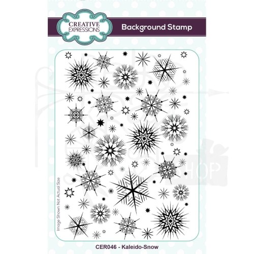 Stempel gumowy kauczukowy Kaleido-Snow Śnieżynkowe tło CER046 Creative Expressions