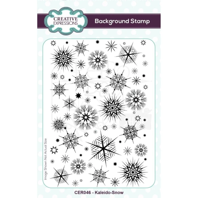 Stempel gumowy kauczukowy Kaleido-Snow Śnieżynkowe tło CER046 Creative Expressions