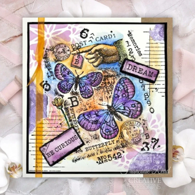Stempel akrylowy Postarzane etykiety FRS997 Woodware