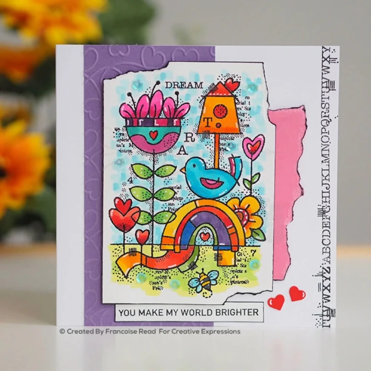 Stempel akrylowy Singles Thoughtful strips FRS863 Woodware