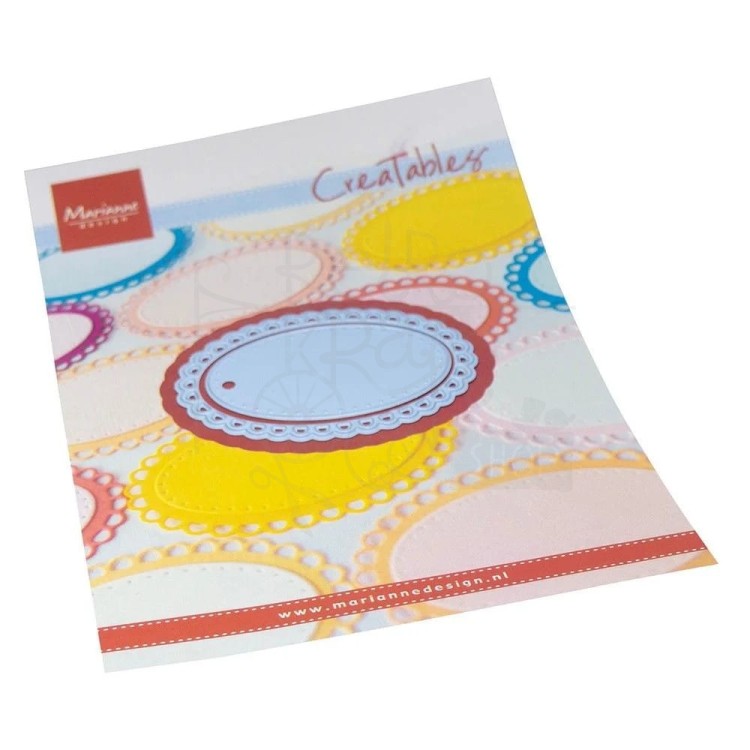 Wykrojnik Owalna ramka i etykietka 2 sztuki LR0826 Marianne Design