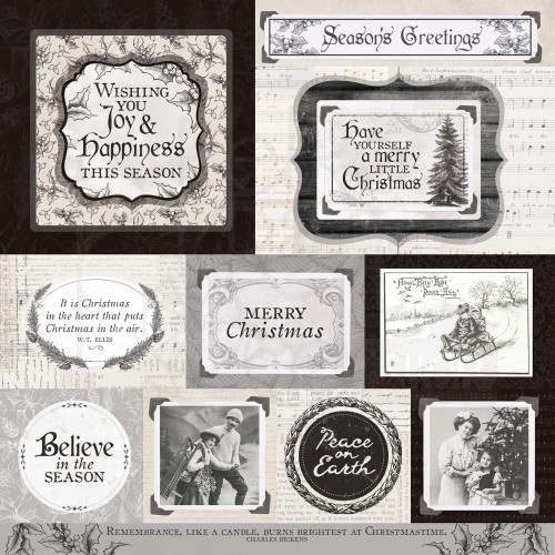 Papier do scrapbookingu 30x30 Christmas edition Melody P2385 Kaisercraft
