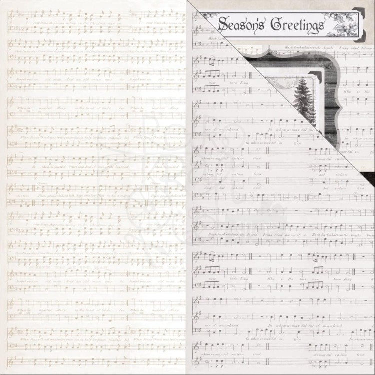 Papier do scrapbookingu 30x30 Christmas edition Melody P2385 Kaisercraft