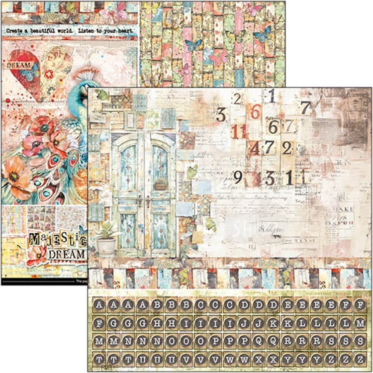Zestaw papierów do scrapbookingu 30x30 Majestic Dream 8szt CBT084 Ciao Bella
