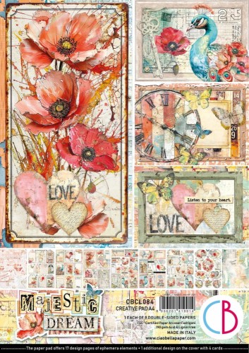 Zestaw papierów do scrapbookingu A4 Majestic Dream 9szt CBCL084 Ciao Bella