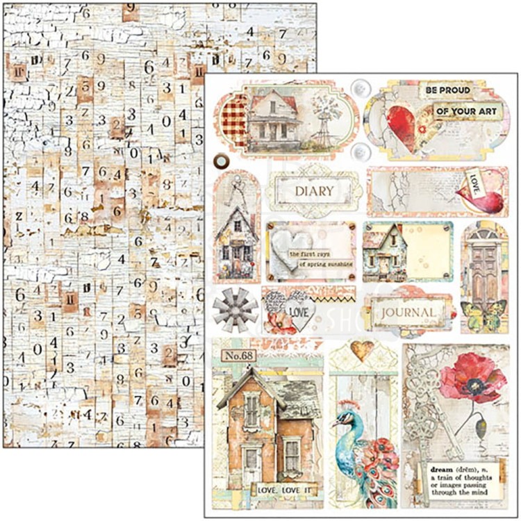 Zestaw papierów do scrapbookingu A4 Majestic Dream 9szt CBCL084 Ciao Bella