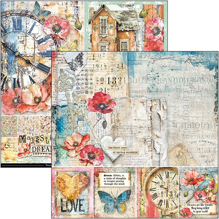 Zestaw papierów do scrapbookingu 20x20 Majestic Dream 12szt CBH084 Ciao Bella