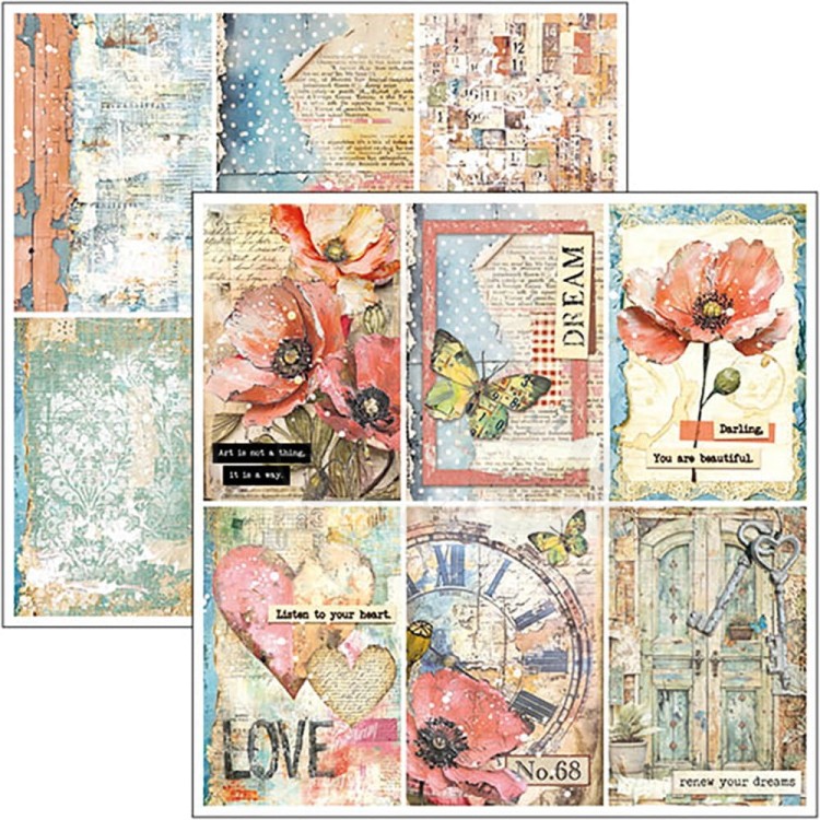Zestaw papierów do scrapbookingu 30x30 Majestic Dream 12szt CBPM084 Ciao Bella