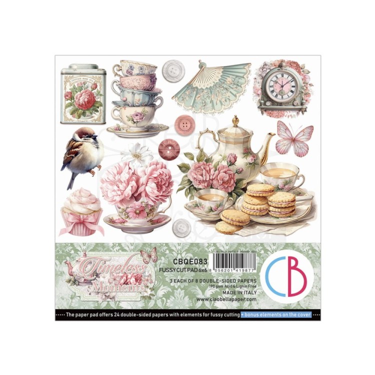 Zestaw papierów do scrapbookingu 15x15 Timeless Moments 24szt CBQE083 Ciao Bella