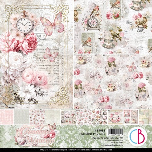 Zestaw papierów do scrapbookingu 30x30 Timeless Moments 8szt CBT083 Ciao Bella