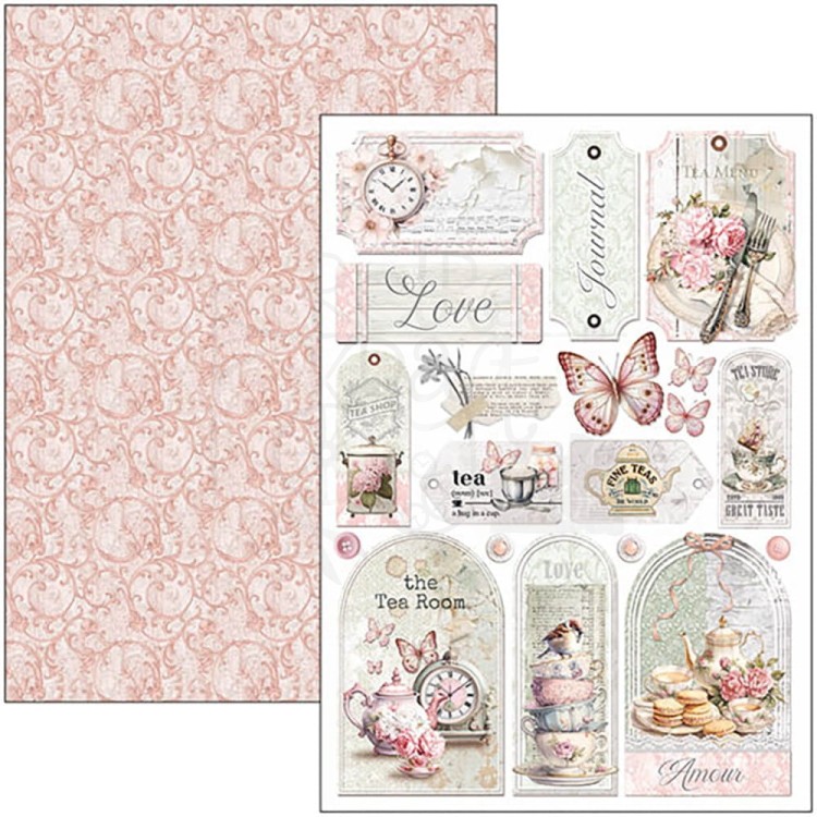 Zestaw papierów do scrapbookingu A4 Timeless Moments 9szt CBCL083 Ciao Bella