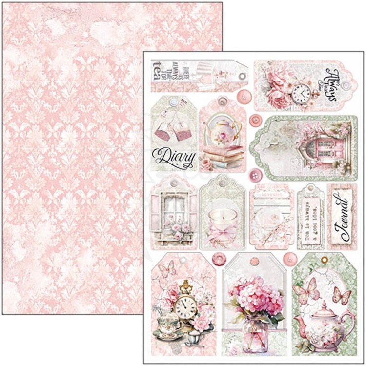 Zestaw papierów do scrapbookingu A4 Timeless Moments 9szt CBCL083 Ciao Bella