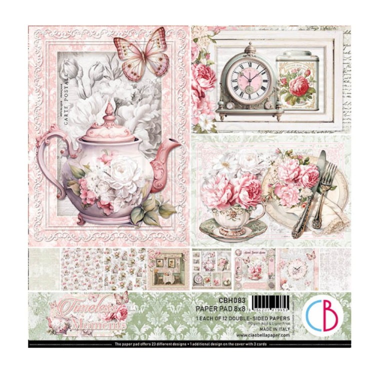 Zestaw papierów do scrapbookingu 20x20 Timeless Moments 12szt CBH083 Ciao Bella