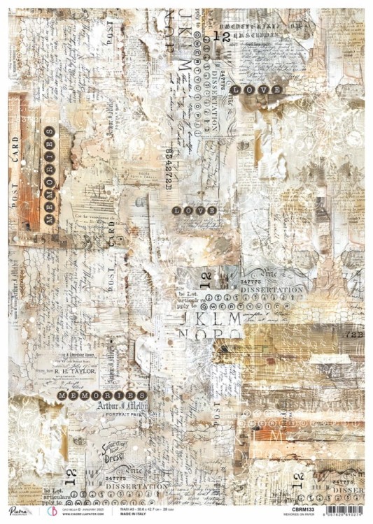 Papier ryżowy do decoupage A3 Majestic Dream Memories on paper CBRM133 Ciao Bella