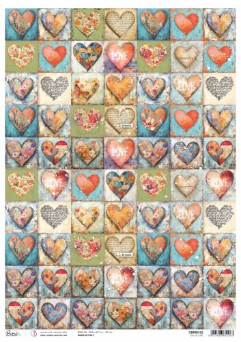 Papier ryżowy do decoupage A3 Majestic Dream Full of love CBRM132 Ciao Bella