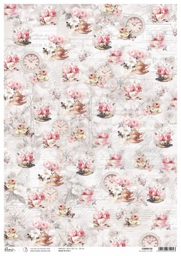 Papier ryżowy do decoupage A3 Timeless Moments The Heart of Time CBRM130 Ciao Bella