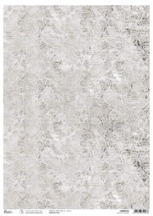 Papier ryżowy do decoupage A3 Timeless Moments Veils of Elegance CBRM129 Ciao Bella
