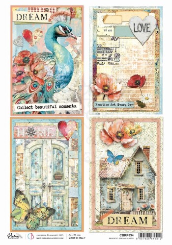 Papier ryżowy do decoupage A4 Majestic Dream Cards CBRP534 Ciao Bella