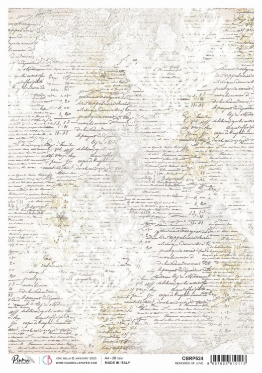 Papier ryżowy do decoupage A4 Timeless Moments Memories of love CBRP524 Ciao Bella