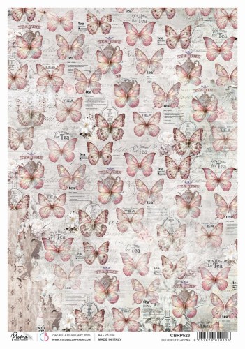 Papier ryżowy do decoupage A4 Timeless Moments Butterfly flapping CBRP523 Ciao Bella