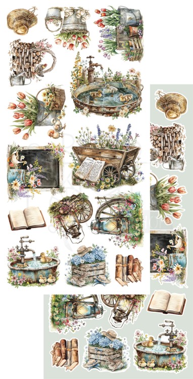 Zestaw papierów 15x30 dodatki do samodzielnego wycięcia Easter AA-NB-E-01 Alchemy of Art