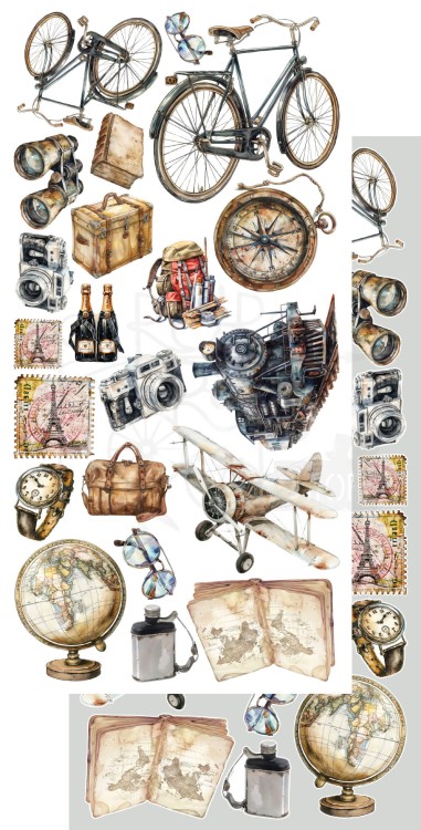 Zestaw papierów 15x30 dodatki do samodzielnego wycięcia Adventure Men AA-AM-10 Alchemy of Art