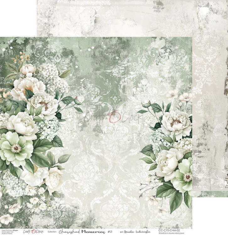 Zestaw papierów do scrapbookingu 30x30 Cherished Memories  CC-C72-CHM-00 Craft O'Clock